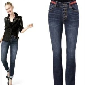 CABI Jeans Button Fly Skinny Simone Style 3751 Fall 2019. Size 8 like new!